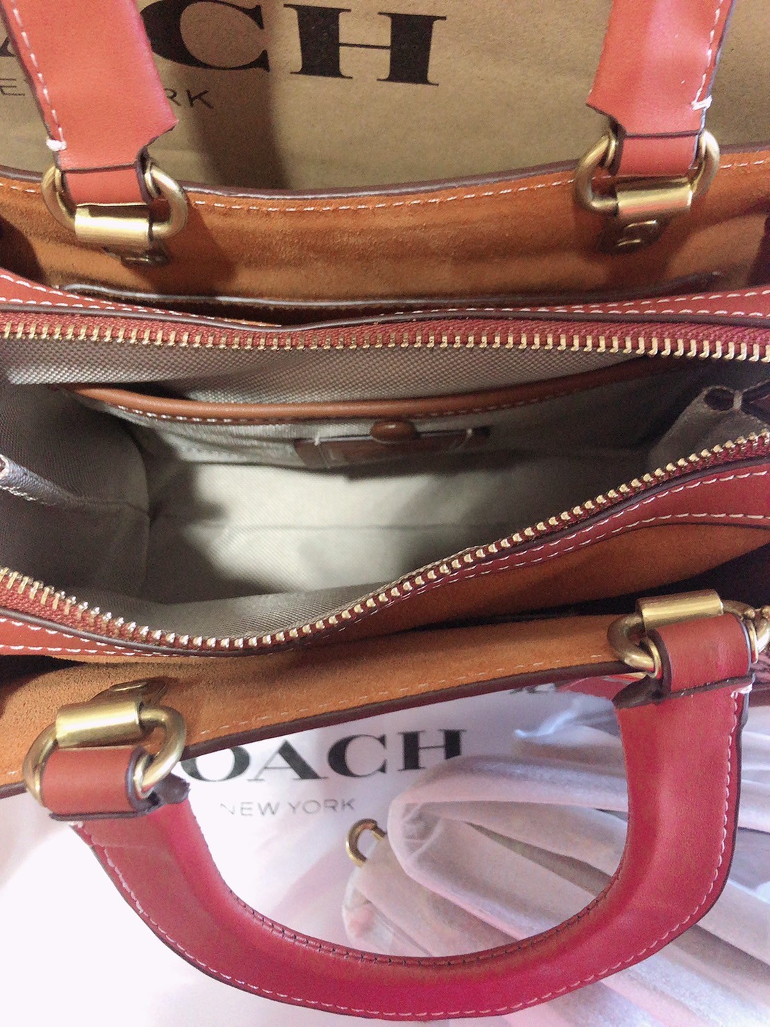 COACH ローグ25 トートバッグ ハンドバッグ エレファント モチーフ-